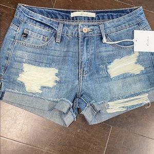 Kancan distressed short low rise